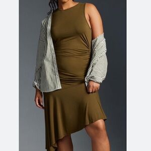 Daily Practice by Anthropologie Sleeveless Side-Ruched tank Dress